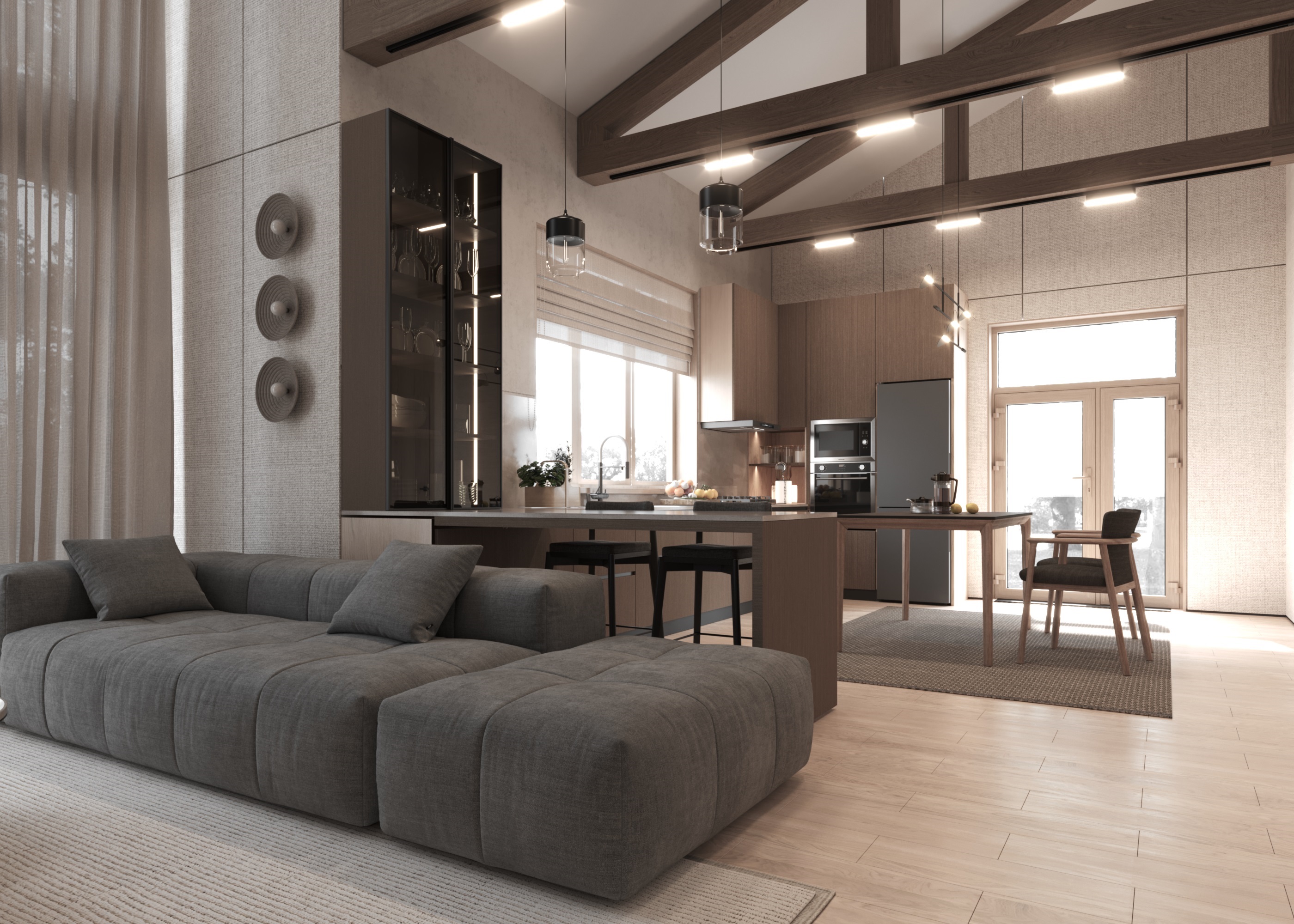 Минималистичный интерьер в шале